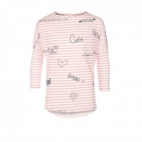 Geisha 3/4-Arm-Shirt Streifen offwhite red 140