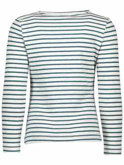 LIKE FLO Langarm-Shirt/Longsleeve Streifen petrol ecru mele 164