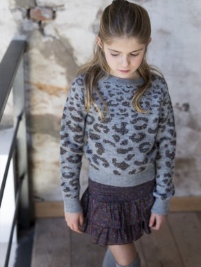 LIKE FLO Strick-Pullover Animal mit multicolor Lurex 128