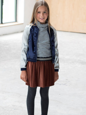 LIKE FLO Rollkragen-Langarm-Shirt/Longsleeve Streifen antra mele offwhite mele