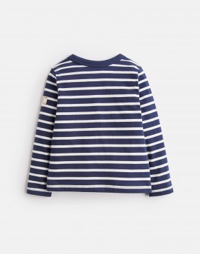 Joules Jungen Langarm-Shirt/Longsleeve BRETN Streifen navy weiß