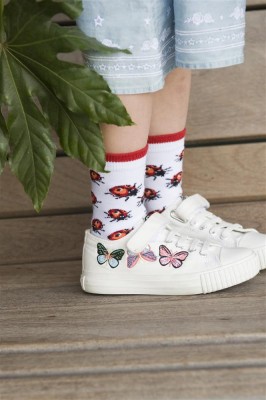 Bonnie Doon Socken LADYBIRD MARIENKÄFER weiß