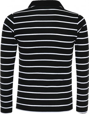 Blue Effect Mädchen Ripp-Shirt / Langarmshirt Streifen schwarz weiß 128