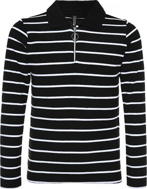 Blue Effect Mädchen Ripp-Shirt / Langarmshirt Streifen schwarz weiß 128