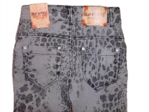 Blue Effect Mädchen Leoprint-Jeans grau