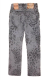 Blue Effect Mädchen Leoprint-Jeans grau