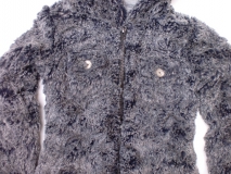 Carbone Teddy Kapuzen-Cardigan/Jacke grau Gr. 134