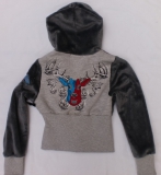 Carbone Kapuzen-Cardigan/Jacke grau Gr. 122