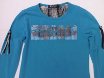 Carbone Langarm-Shirt/Longsleeve mit Print blau Gr. 122