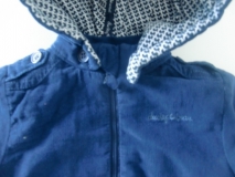 Ducky Beau Cord-Kapuzenjacke navy