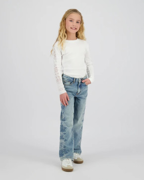 Vingino Langarm-Shirt/Longsleeve mit Spitze JAISI real white 164 - 14y