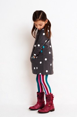 Mim-Pi Sweat-Kleid Dots grau 116