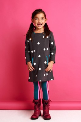 Mim-Pi Sweat-Kleid Dots grau 116