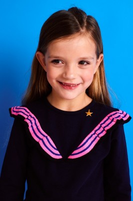 Mim-Pi Langarm-Kleid blau 116