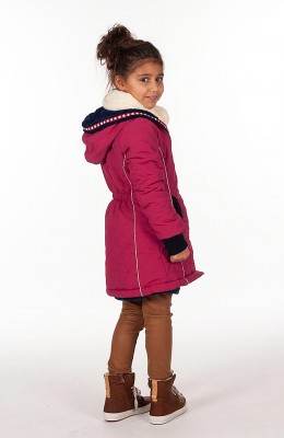 Kiezel-tje Winter-Mantel/Jacke fuchsia-blue 110/116