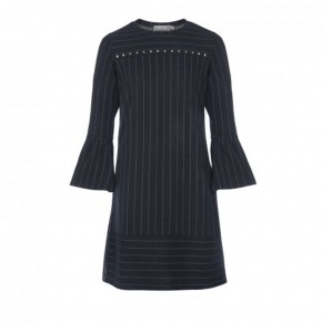 Geisha Nadelstreifen-Kleid navy 140