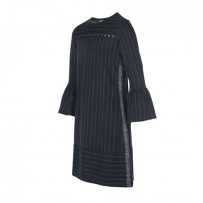 Geisha Nadelstreifen-Kleid navy 140