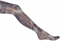 Bonnie Doon Damen Strumpfhose Fancy Leopard oliv Gr. 40-42 M