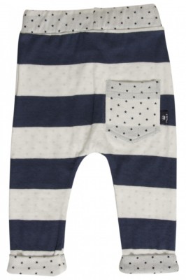 Hust & Claire Baumwollhose Streifen blau weiß