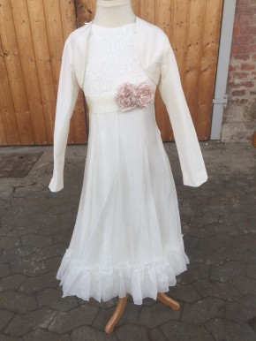 MONNY Kommunionkleid VOILE 05 ecru 3/4lang 140