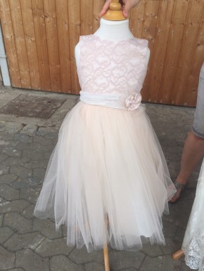 MONNY Kommunionkleid Blumenmädchen KANT TULE rose 122