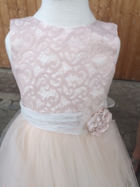 MONNY Kommunionkleid Blumenmädchen KANT TULE rose 122