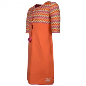 Kiezel-tje halbarm-Kleid zickzack pink