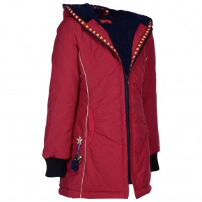 Kiezel-tje Winter-Mantel/Jacke fuchsia-blue 110/116
