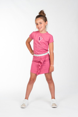 KIE stone T-Shirt Herz raspberry