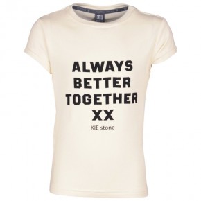 KIE stone T-Shirt ALWAYS TOGETHER BETTER offwhite
