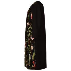 KIE stone Langarm-Kleid mit Tüllspitze Blumen schwarz 146/152