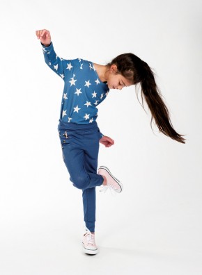 KIE stone Langarmshirt/Longsleeve/Sweater Sterne blau 110/116