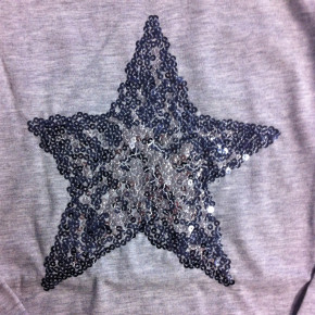 Louis & Louisa Langarm-Shirt/Longsleeve Paillettenstern grau 164