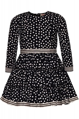 Mim-Pi Kleid Dots schwarz weiß 110