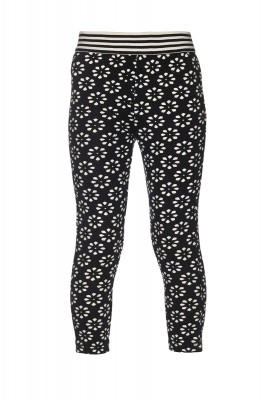 Mim-Pi Legging Flower schwarz weiß