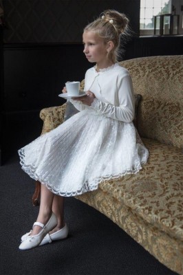 MONNY Kommunionkleid BRODE ecru taft