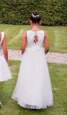 MONNY Kommunionkleid KANT TULE ecru lang 140