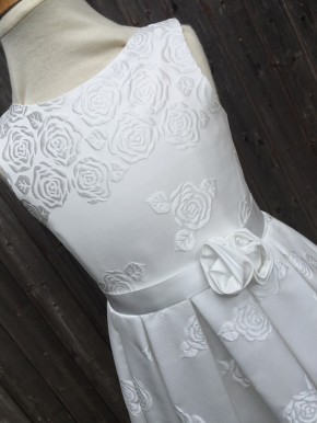 MONNY Kommunionkleid DAMAST BLOEM 14 ecru
