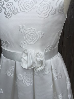 MONNY Kommunionkleid DAMAST BLOEM 14 ecru