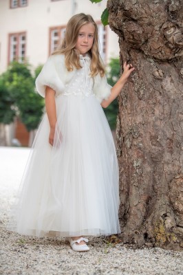 MONNY Kommunionkleid BLOEMPJE 21-10 ecru lang 146