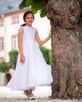 MONNY Kommunionkleid KRAALTJE CREPE 21-13 weiß lang 140
