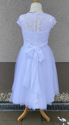 MONNY Kommunionkleid KANT TULE 21-15 Kurzarm weiß 140