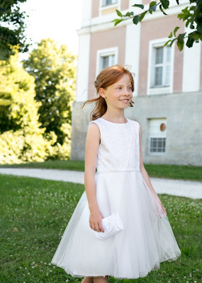 MONNY Kommunionkleid BLOEM 23-17 weiß 3/4 lang