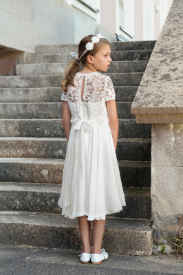 MONNY Kommunionkleid KANT CREPE 23-22 ecru 3/4 lang