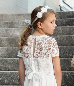 MONNY Kommunionkleid KANT CREPE 23-22 ecru 3/4 lang