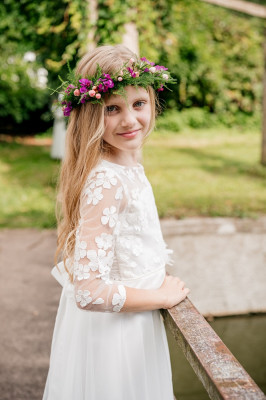 MONNY Kommunionkleid BLOEM TULE 25-06 ecru lang