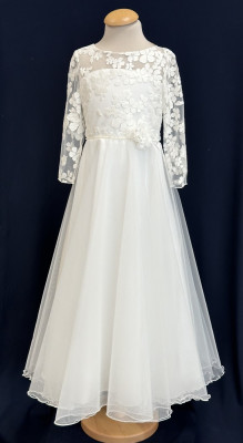 MONNY Kommunionkleid BLOEM TULE 25-06 ecru lang