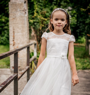 MONNY Kommunionkleid STIPJE TULE 25-117 lang ecru
