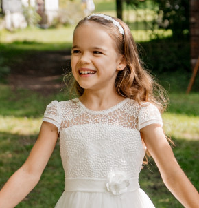 MONNY Kommunionkleid STIPJE TULE 25-117 lang ecru