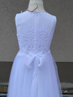 MONNY Kommunionkleid KANT STROOK 20-05 lang weiß 146